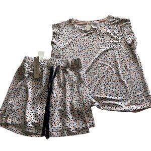 Womens Workshop Republic Clothing Skort with Pastel Dots Small Set NWT